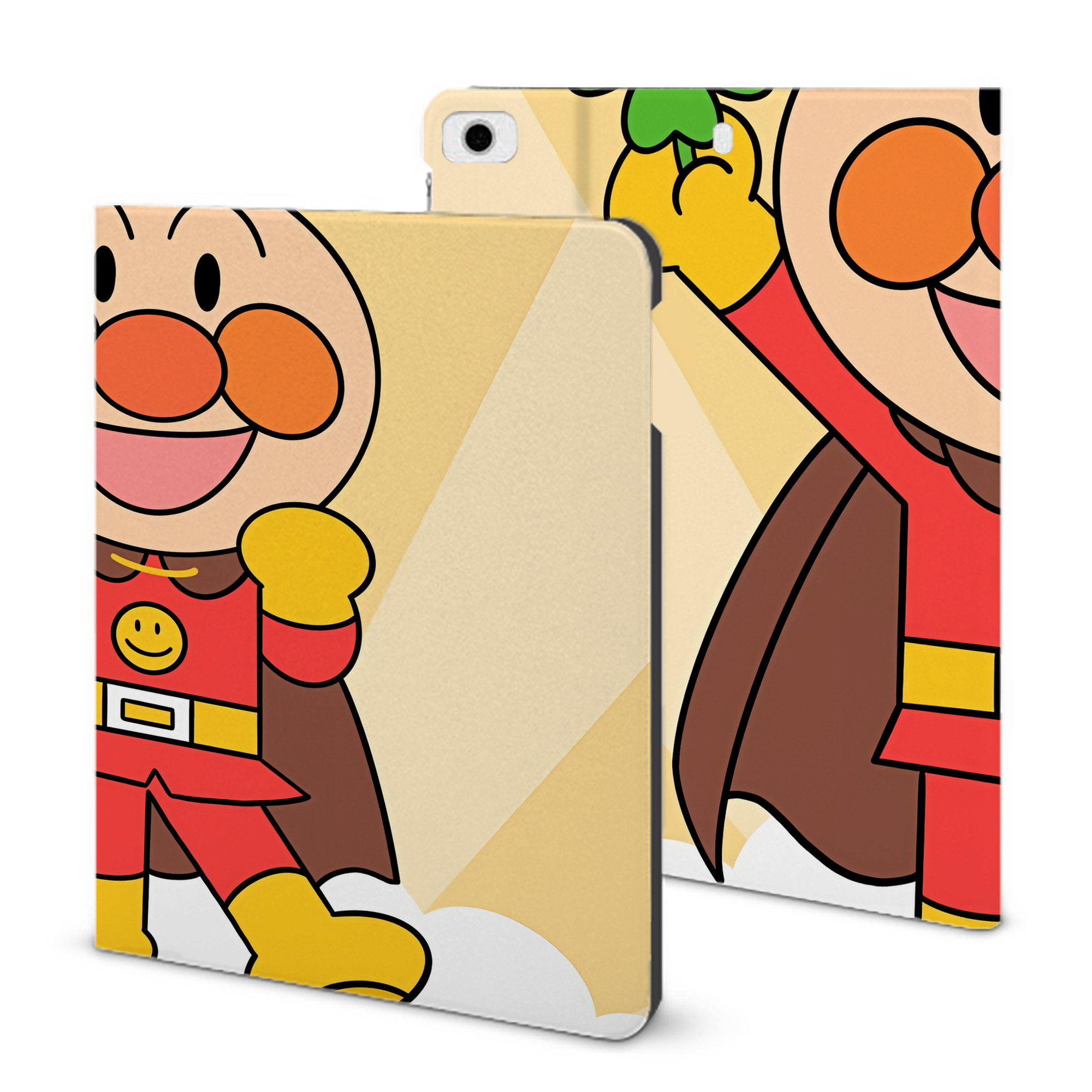 （画像用） アンパンマン Anpanman IPad ケース ブック型 PUレザー TPU 耐衝撃 軽量 薄型 ペン収納なし 全面保護 IPad 各モデル対応